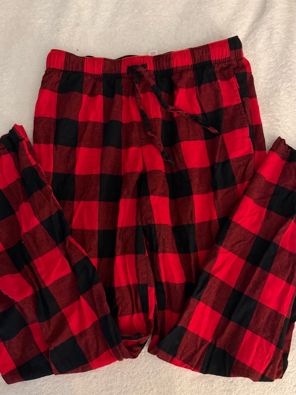 Red and Black Plaid Pajama Pants